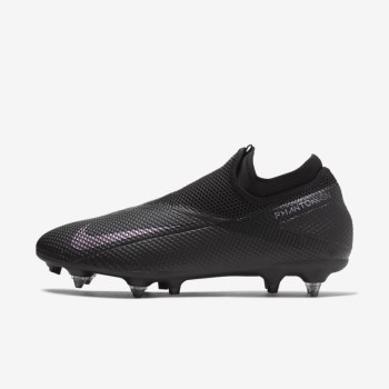 Nike Phantom Vision 2 Academy Dynamic Fit SG-PRO Anti-Clog Traction - Férfi Focicipő - Fekete/Fekete